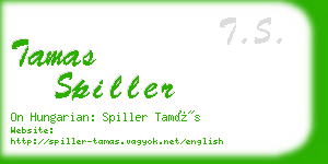 tamas spiller business card